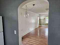 Dining area into kitchen