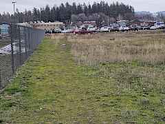 Along north line looking east